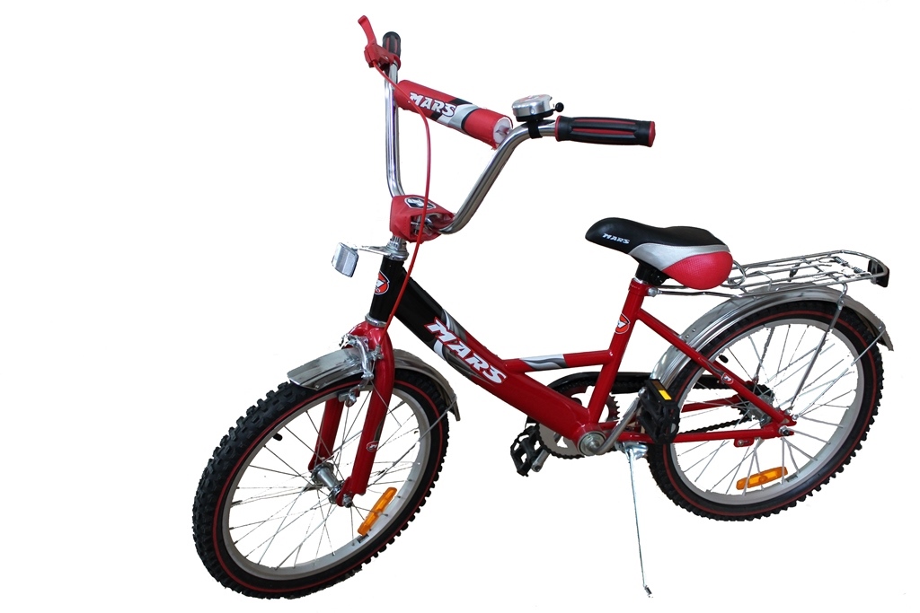Двухколесный велосипед Mars 18 с эксцентриком красный с черным